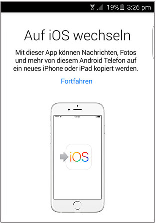 nutzen Sie die Move-zu-iOS-App, um Daten von Android zu iPhone 6s zu übertragen